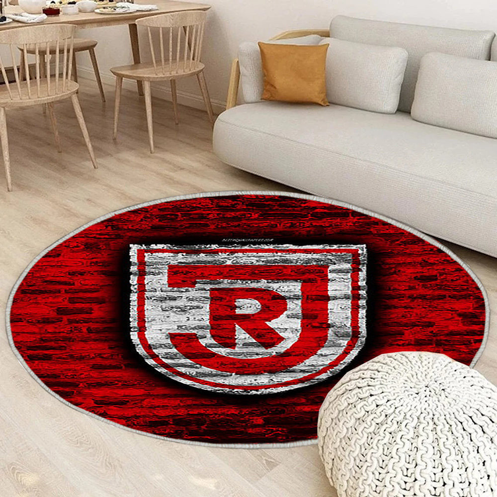 Jahn Fc Regensburg Teppich Rund, Teppiche - Rote Backsteinmauer Outdoor Teppich Rund, Ssv Jahnregensburg Teppich Wohnzimmer, Carpet, Rug