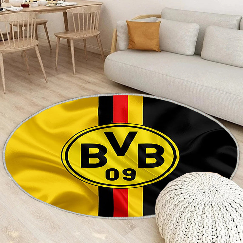 Borussia Dortmund Teppich Rund, Teppiche - Deutsche Fußball Liga Outdoor Teppich Rund, Deutschland Teppich Wohnzimmer, Carpet, Rug
