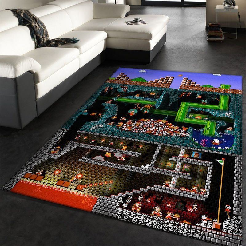 Super Mario Bros1001 Teppich, Teppiche - Outdoor Teppich, Teppich Wohnzimmer, Küchenteppich, Kinderzimmer, Modern