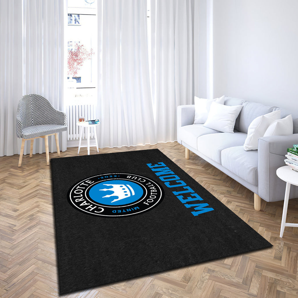 Charlotte Fc Welcome teppich, teppiche - willkommen outdoor teppich, teppich wohnzimmer , Küchenteppich, kinderzimmer, modern