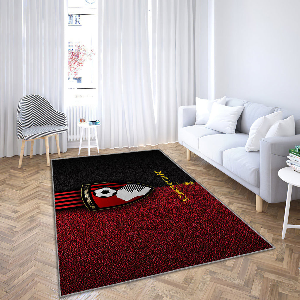 Bournemouth Fc English Football Club Teppich, Teppiche - Lederstruktur Outdoor Teppich, Teppich Wohnzimmer, Küchenteppich, Kinderzimmer, Modern