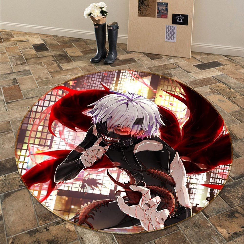 Tokyo Ghoul Anime 8 Round Teppich, Teppiche - Outdoor Teppich, Teppich Wohnzimmer, Küchenteppich, Kinderzimmer, Modern