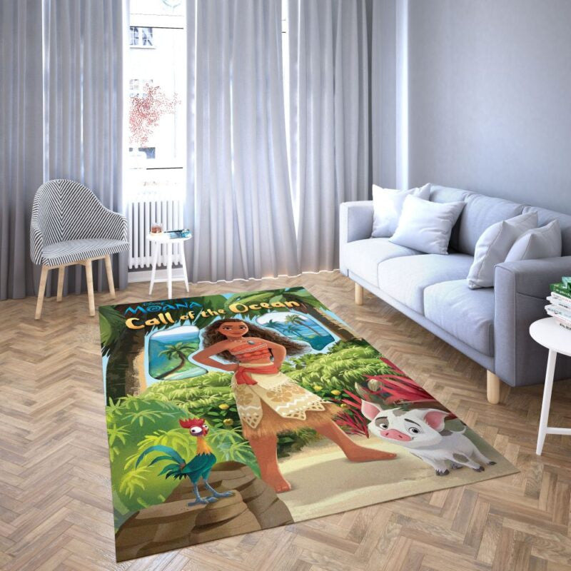 Prinzessin Moana Von Disney Lieblings Zeichentrick 21 Teppich, Teppiche - Outdoor Teppich, Teppich Wohnzimmer, Küchenteppich, Kinderzimmer, Modern