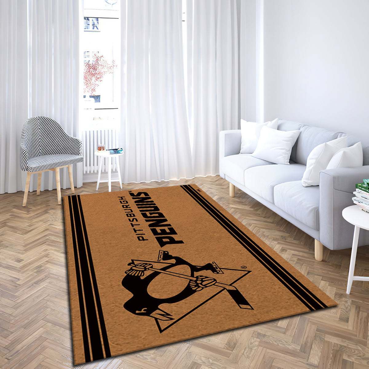 Pittsburgh Penguins Logo Turf teppich, teppiche - Pinguin Rasen outdoor teppich, teppich wohnzimmer , Küchenteppich, kinderzimmer, modern