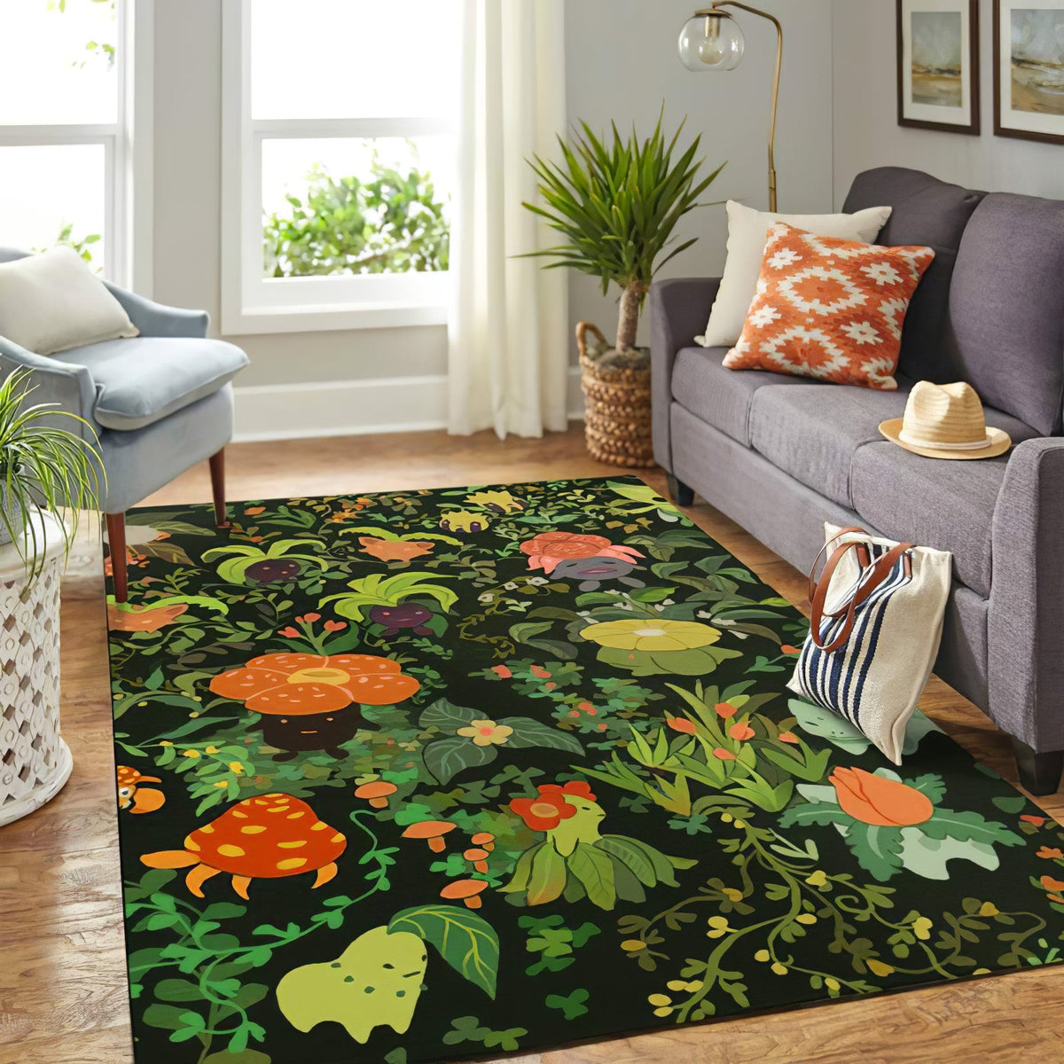 Pokemon Green V2 teppich, teppiche - Pokémon grün v2 outdoor teppich, teppich wohnzimmer , Küchenteppich, kinderzimmer, modern
