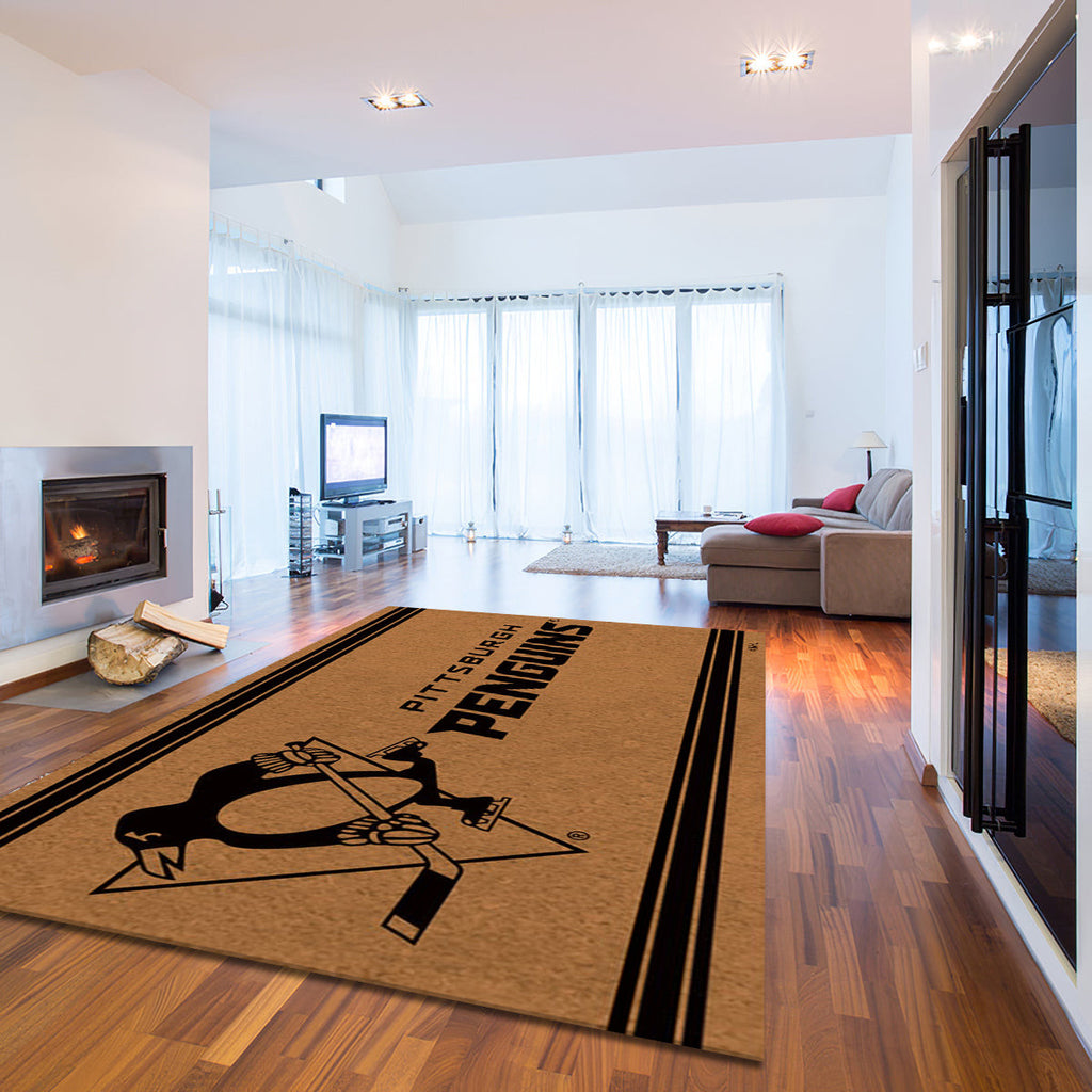 Pittsburgh Penguins Logo Turf teppich, teppiche - Pinguin Rasen outdoor teppich, teppich wohnzimmer , Küchenteppich, kinderzimmer, modern