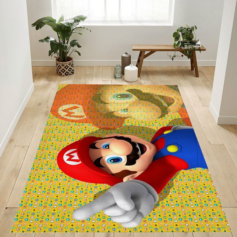 Super Mario 16 Teppich, Teppiche - Outdoor Teppich, Teppich Wohnzimmer, Küchenteppich, Kinderzimmer, Modern