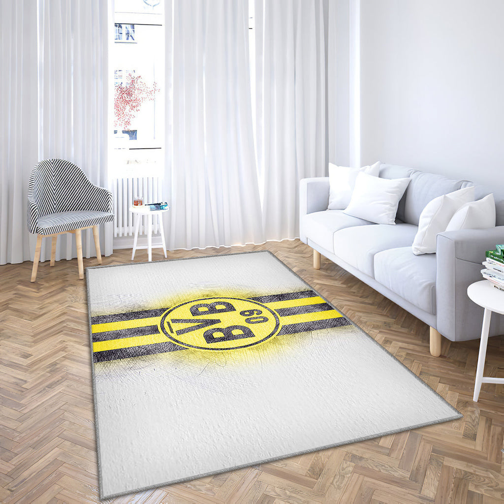 Borussia Dortmund Teppich, Teppiche - Logo Zeichnen Outdoor Teppich, Teppich Wohnzimmer, Küchenteppich, Kinderzimmer, Modern