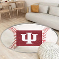 Indiana Hooisers Baseball Teppich Rund, Teppiche - Outdoor Teppich Rund, Teppich Wohnzimmer, Carpet, Rug