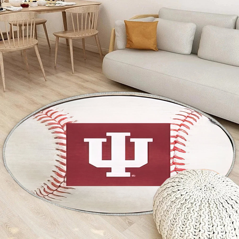 Indiana Hooisers Baseball Teppich Rund, Teppiche - Outdoor Teppich Rund, Teppich Wohnzimmer, Carpet, Rug
