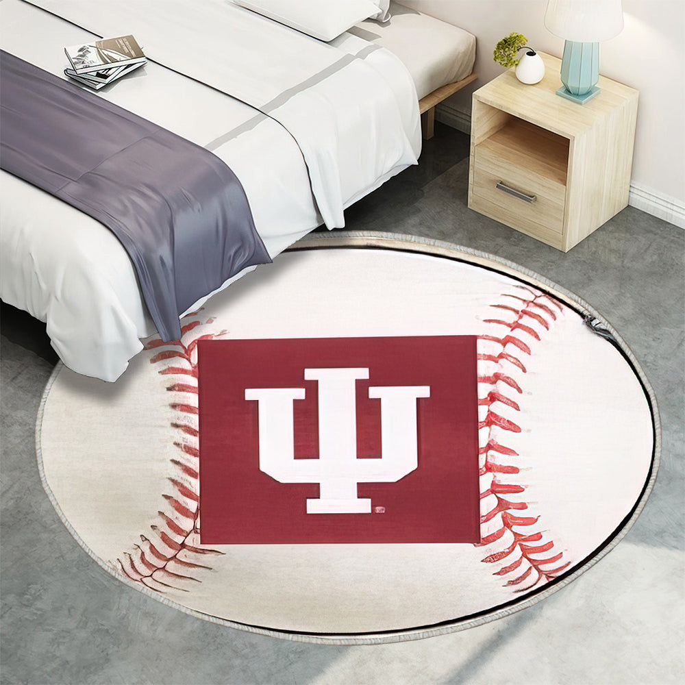 Indiana Hooisers Baseball Teppich Rund, Teppiche - Outdoor Teppich Rund, Teppich Wohnzimmer, Carpet, Rug
