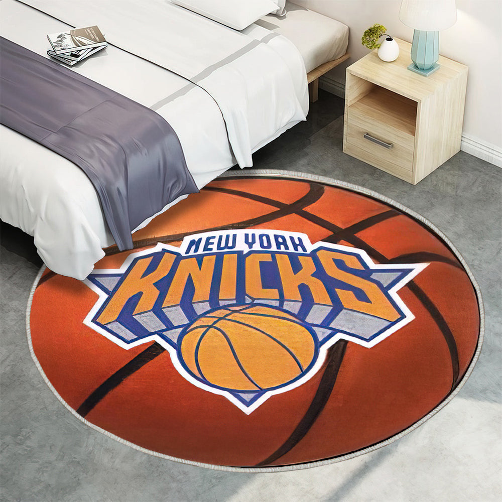 New York Knicks Basketball Teppich Rund, Teppiche - Outdoor Teppich Rund, Teppich Wohnzimmer, Carpet, Rug