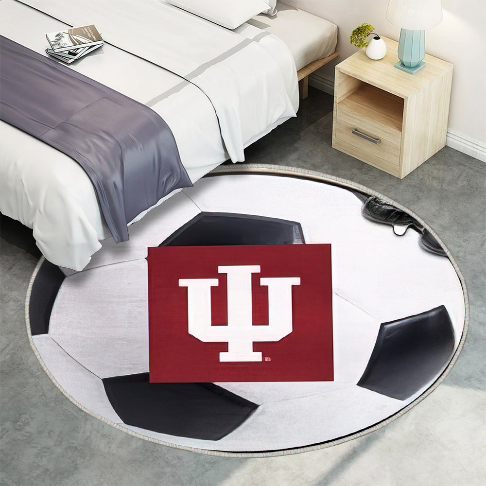 Indiana Hooisers Fußball Teppich Rund, Teppiche - Outdoor Teppich Rund, Teppich Wohnzimmer, Carpet, Rug