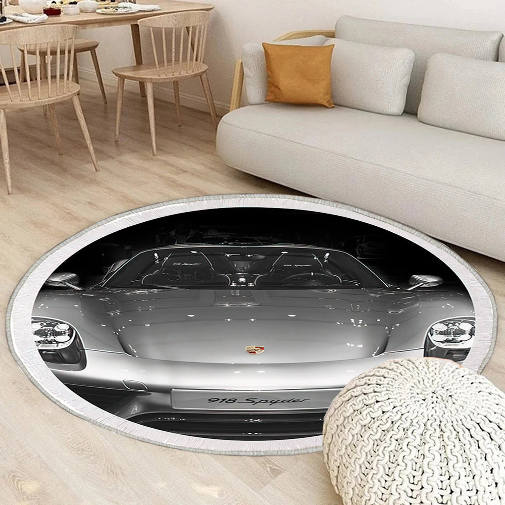 Porsche 918 Spyder Teppich Rund, Teppiche - Outdoor Teppich Rund, Teppich Wohnzimmer, Carpet, Rug