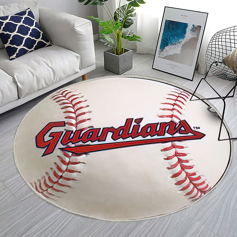 Cleveland Guardians Baseball Teppich Rund, Teppiche - Outdoor Teppich Rund, Teppich Wohnzimmer, Carpet, Rug