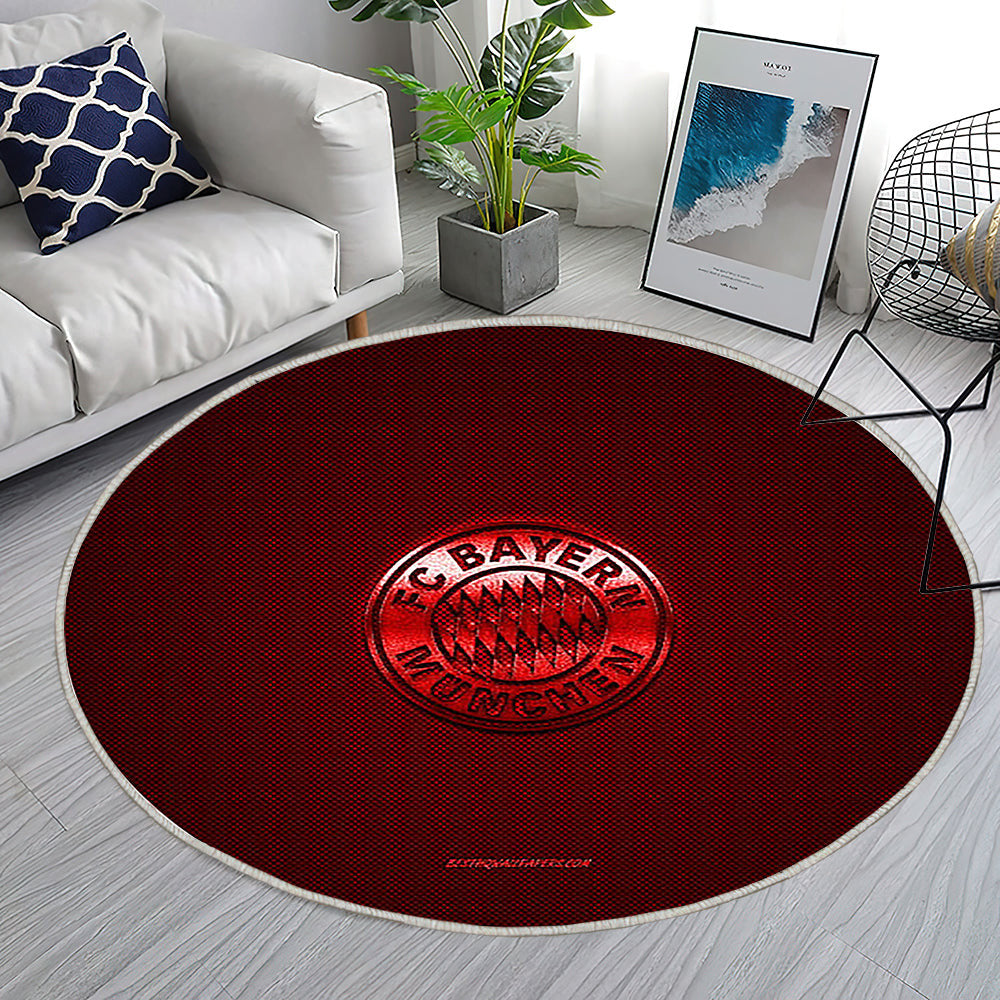 Fc Bayern München Teppich Rund, Teppiche - Deutscher Fußballverein Outdoor Teppich Rund, Rotmetallic Teppich Wohnzimmer, Carpet, Rug