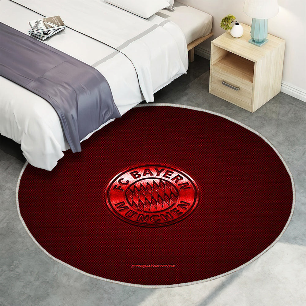 Fc Bayern München Teppich Rund, Teppiche - Deutscher Fußballverein Outdoor Teppich Rund, Rotmetallic Teppich Wohnzimmer, Carpet, Rug