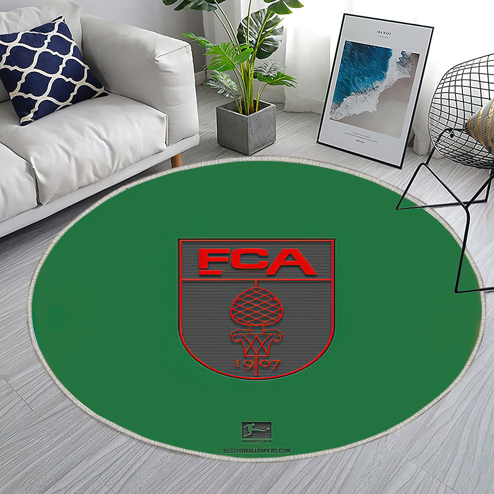 Fcaugsburg Teppich Rund, Teppiche - Grün Outdoor Teppich Rund, Deutsche Fußballmannschaft Teppich Wohnzimmer, Carpet, Rug