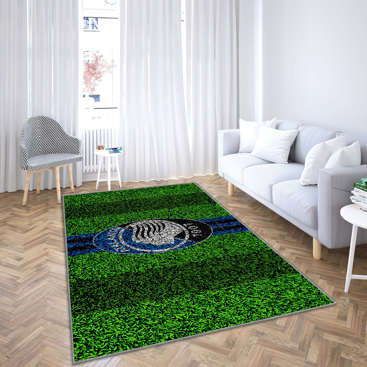 Atalanta Bc Logo Teppich, Teppiche - Fußballrasen Outdoor Teppich, Teppich Wohnzimmer, Küchenteppich, Kinderzimmer, Modern