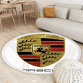 Porsche Logo001 Teppich Rund, Teppiche - Outdoor Teppich Rund, Teppich Wohnzimmer, Carpet, Rug