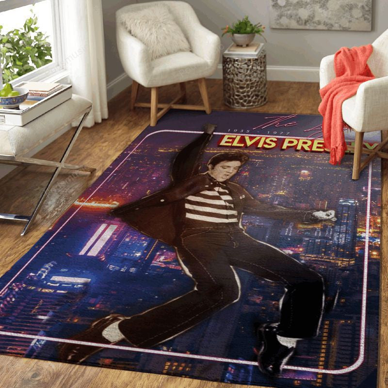 The Legend Elvis Presley Tonight Show Music Art Teppich, Teppiche - Outdoor Teppich, Teppich Wohnzimmer, Küchenteppich, Kinderzimmer, Modern