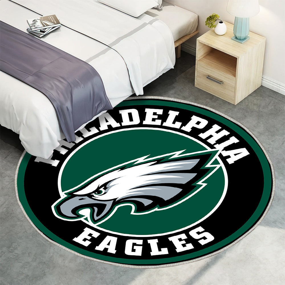 Philadelphia Eagles Kreis Logo Teppich Rund, Teppiche - Outdoor Teppich Rund, Teppich Wohnzimmer, Carpet, Rug