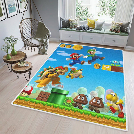 Super Mario Games Lucky 102 Super Mario teppich - Mario Spiele Lucky outdoor teppich, teppiche wohnzimmer , Küchenteppich, kinderzimmer, modern
