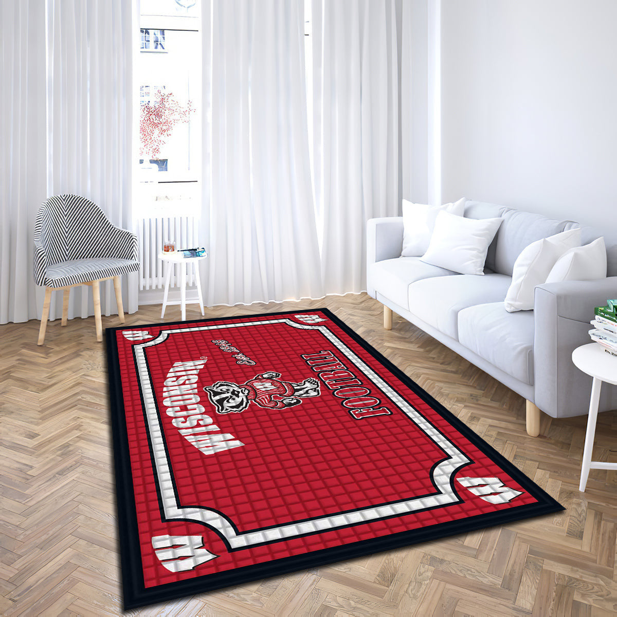 Wisconsin Badgers Embossed teppich, teppiche - Wisconsin Dachs geprägt outdoor teppich, teppich wohnzimmer , Küchenteppich, kinderzimmer, modern
