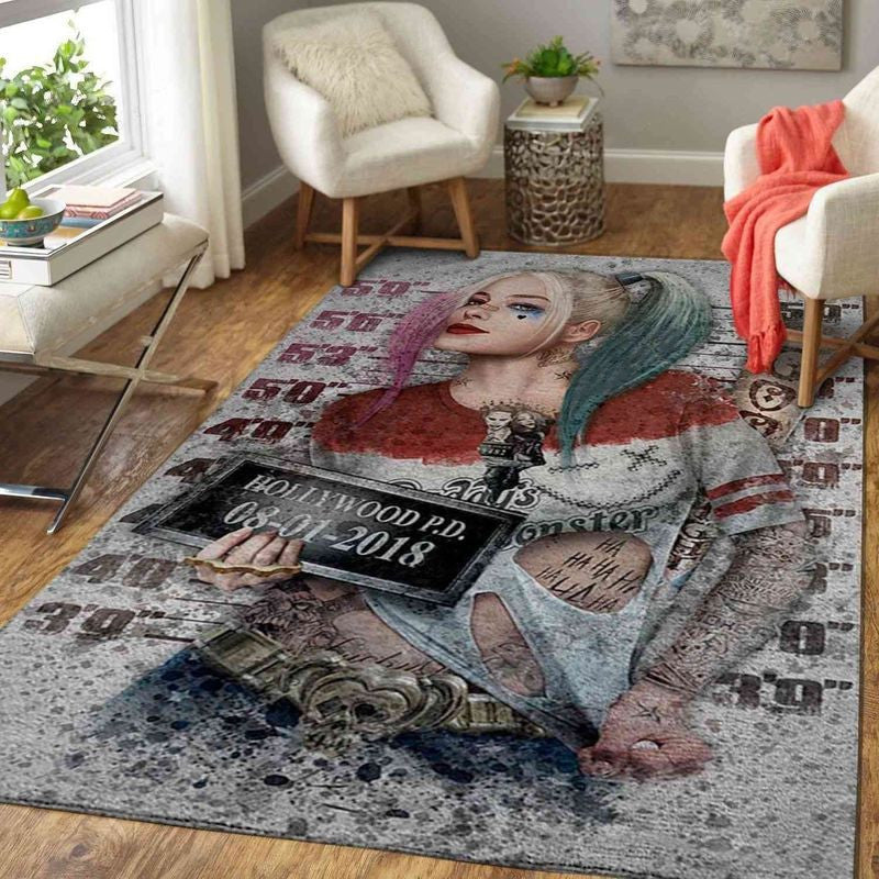 Harley Quinn 1 Teppich, Teppiche - Outdoor Teppich, Teppich Wohnzimmer, Küchenteppich, Kinderzimmer, Modern