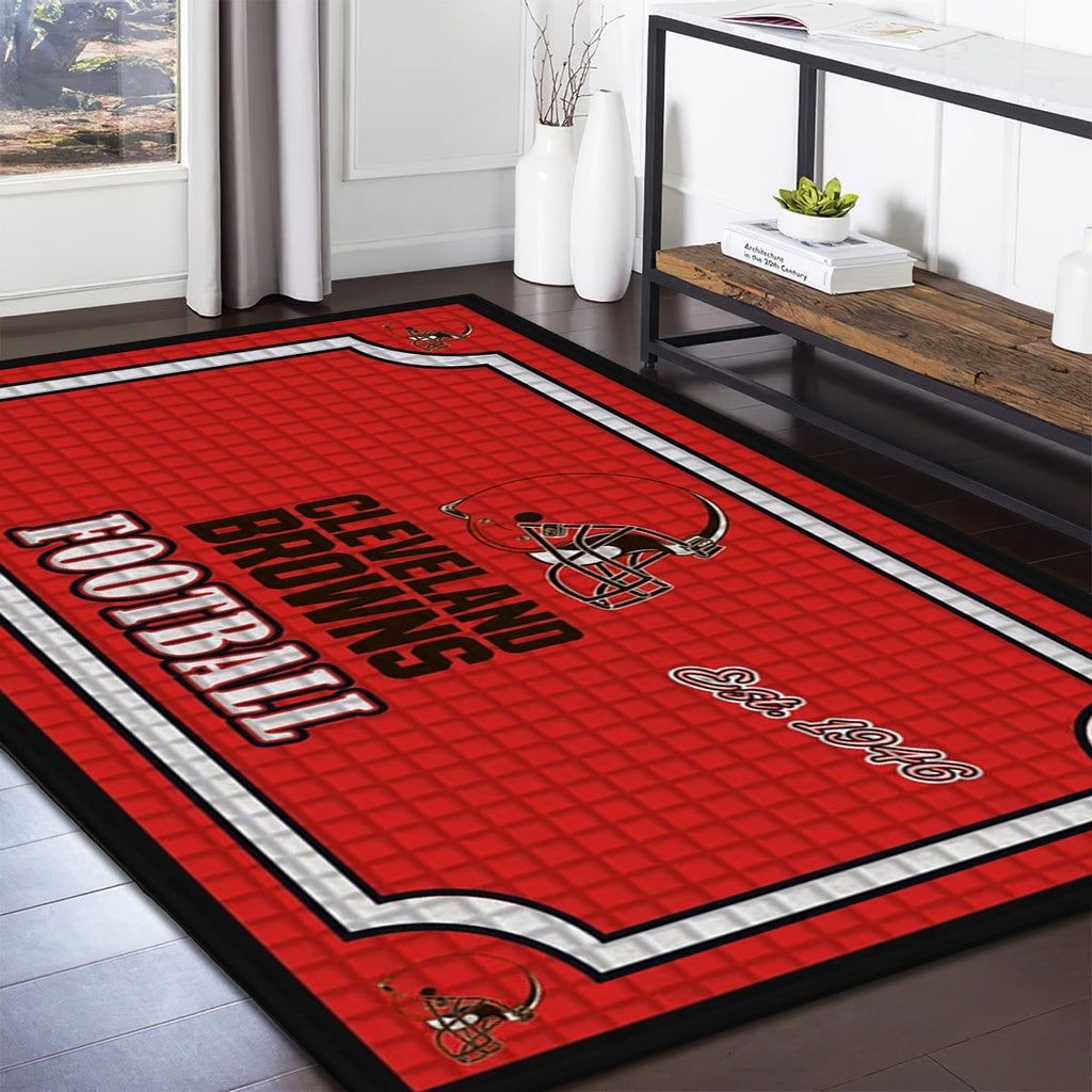 Cleveland Browns Embossed teppich, teppiche - geprägt outdoor teppich, teppich wohnzimmer , Küchenteppich, kinderzimmer, modern