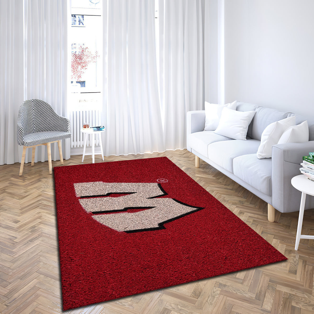 Wisconsin Badgers Team Colors teppich, teppiche - Wisconsin Dachs Teamfarben outdoor teppich, teppich wohnzimmer , Küchenteppich, kinderzimmer, modern