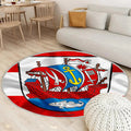 Bremerhavener Flagge In Seidenoptik Teppich Rund, Teppiche - Seidenfahne Outdoor Teppich Rund, Deutsche Stadt Teppich Wohnzimmer, Carpet, Rug