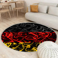 Flagge Von Deutschland Teppich Rund, Teppiche - Abstrakter Rauch Outdoor Teppich Rund, Europa Teppich Wohnzimmer, Carpet, Rug