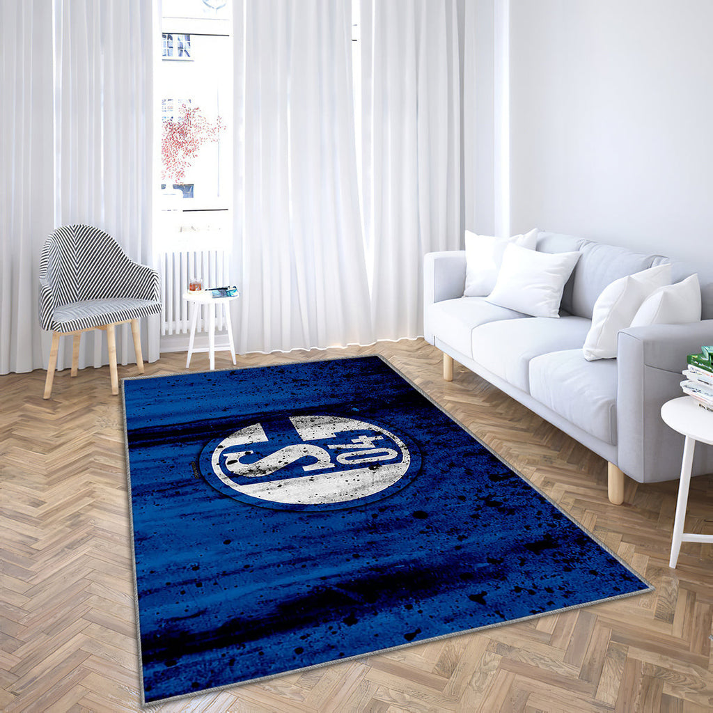 Fc Schalke 04 Logo Teppich, Teppiche - Bundesliga Outdoor Teppich, Teppich Wohnzimmer, Küchenteppich, Kinderzimmer, Modern