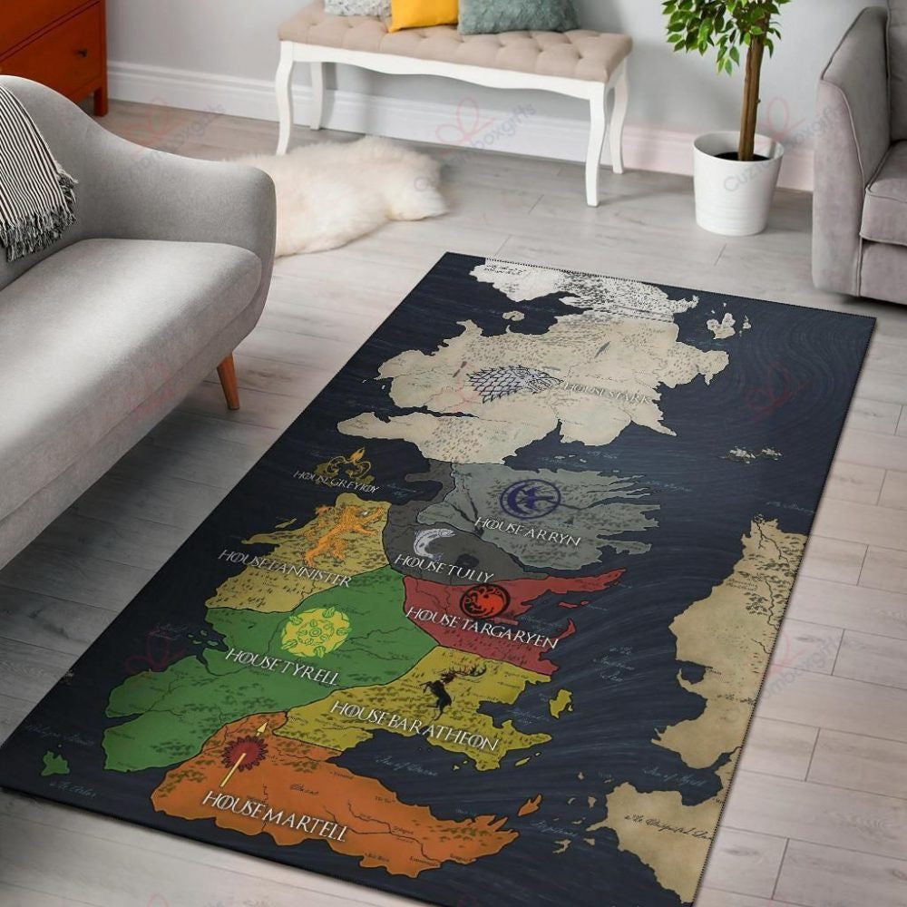 Westeros Map Teppich, Teppiche - Outdoor Teppich, Teppich Wohnzimmer, Küchenteppich, Kinderzimmer, Modern