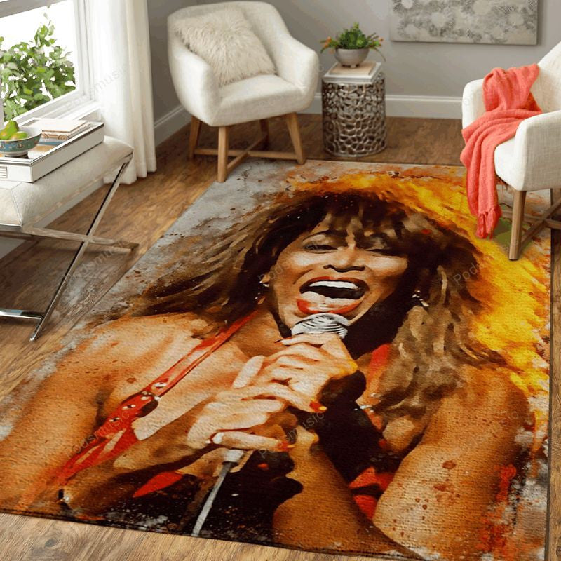 Tina Turner Music Art Teppich, Teppiche - Outdoor Teppich, Teppich Wohnzimmer, Küchenteppich, Kinderzimmer, Modern
