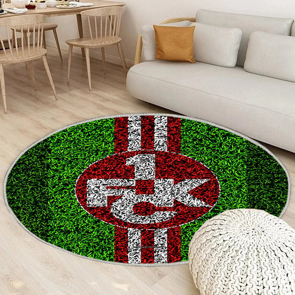 Fc Kaiserslautern Teppich Rund, Teppiche - Fck De Deutscher Fußballverein Outdoor Teppich Rund, Fußballrasen Teppich Wohnzimmer, Carpet, Rug