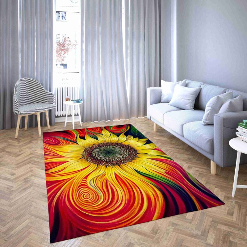 Sonnenblumenbilder Teppich, Teppiche - Outdoor Teppich, Teppich Wohnzimmer, Küchenteppich, Kinderzimmer, Modern