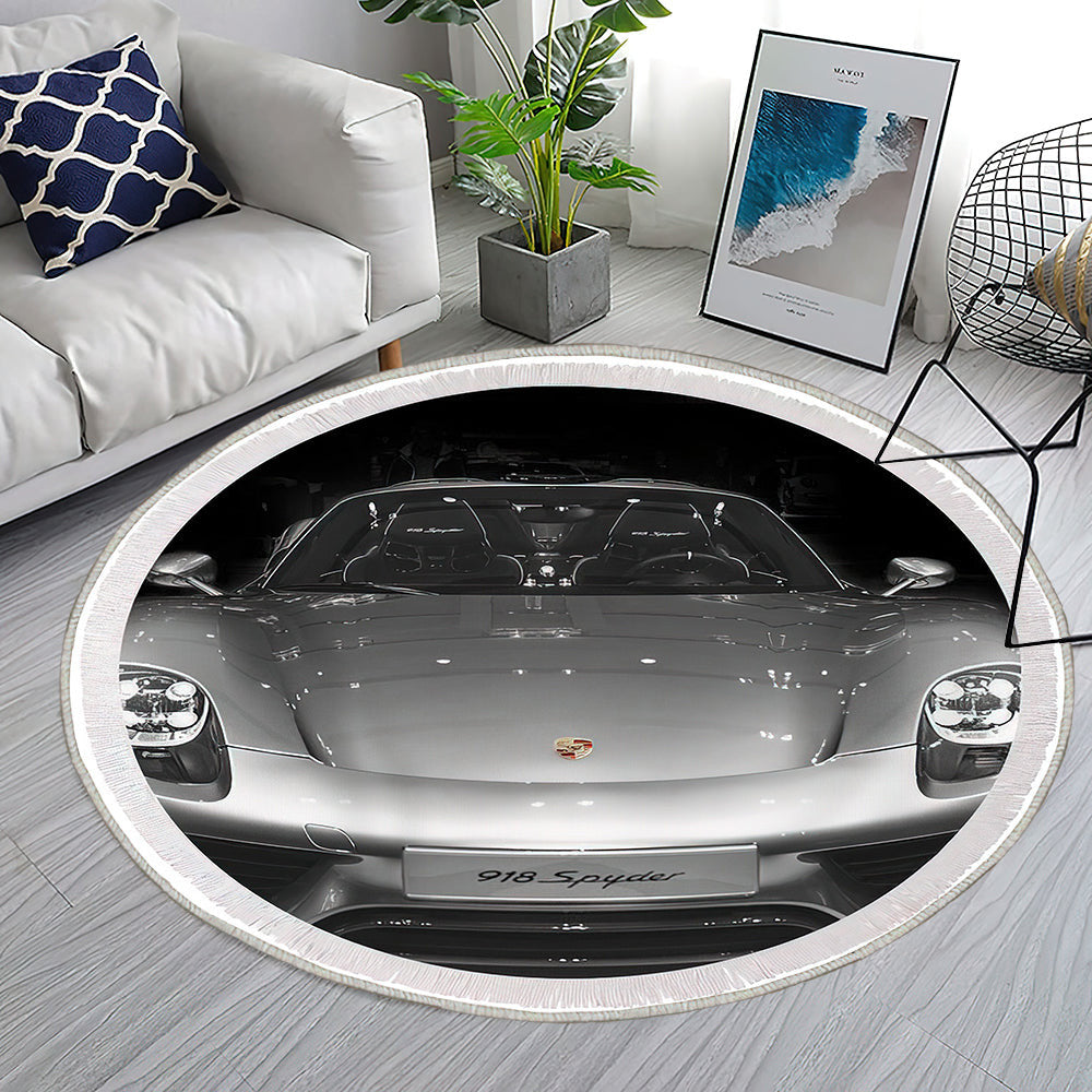 Porsche 918 Spyder Teppich Rund, Teppiche - Outdoor Teppich Rund, Teppich Wohnzimmer, Carpet, Rug