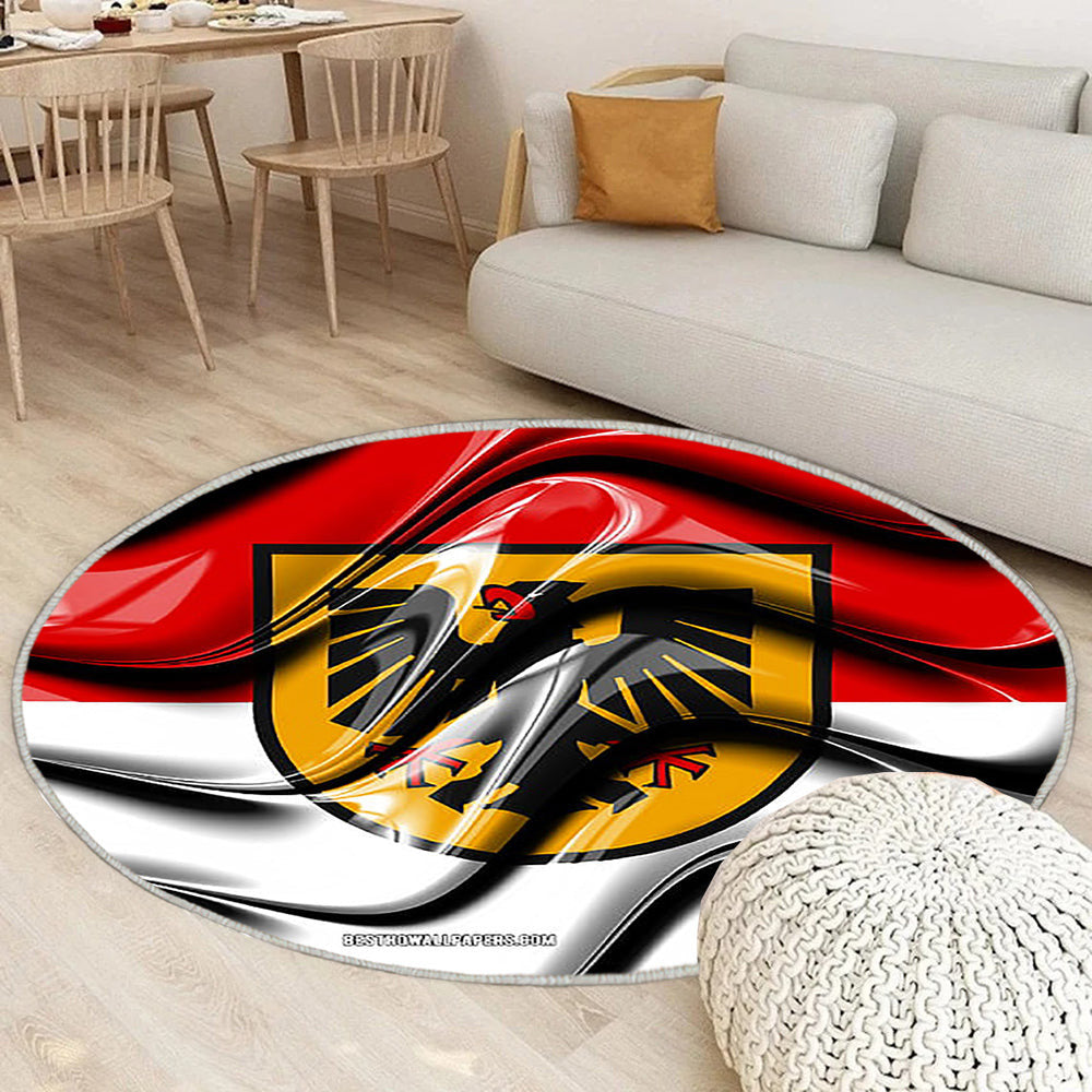 Dortmund Flaggenstädte Deutschlands Teppich Rund, Teppiche - Europa Outdoor Teppich Rund, Flagge Von Dortmund Teppich Wohnzimmer, Carpet, Rug