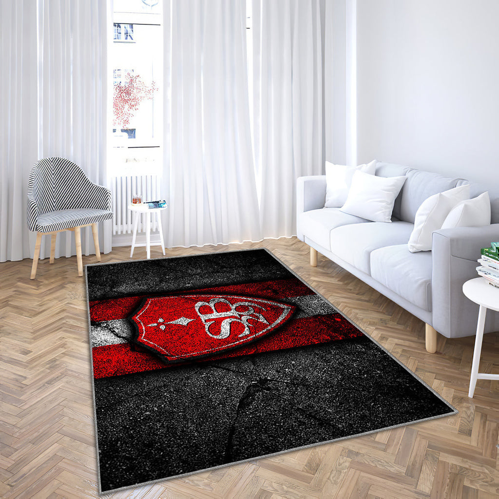 Brestois Fc Teppich, Teppiche - Schwarzer Stein Outdoor Teppich, Teppich Wohnzimmer, Küchenteppich, Kinderzimmer, Modern