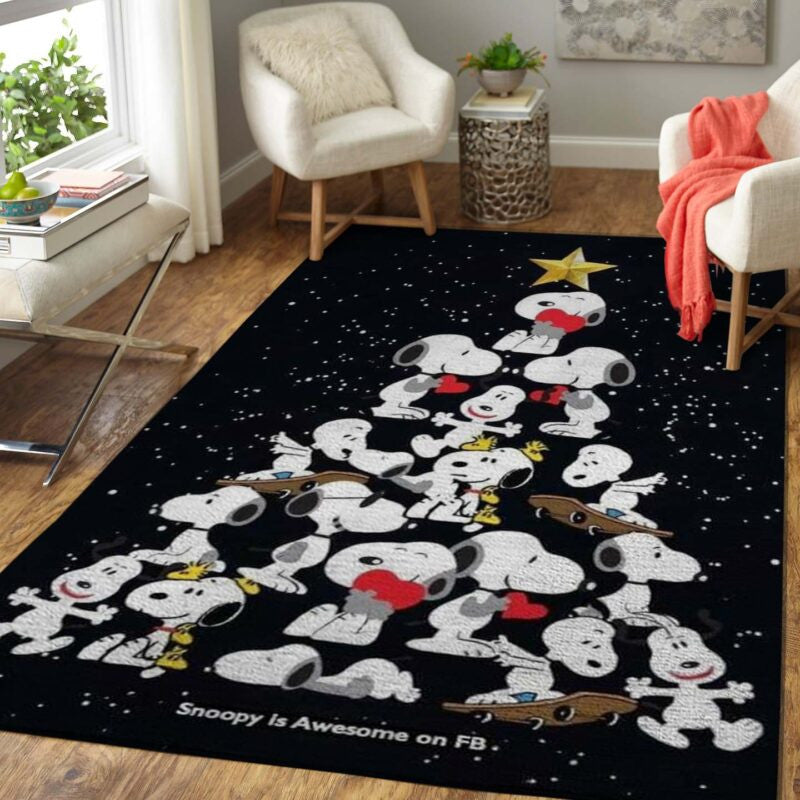Snoopy Weihnachten 8 Teppich, Teppiche - Outdoor Teppich, Teppich Wohnzimmer, Küchenteppich, Kinderzimmer, Modern