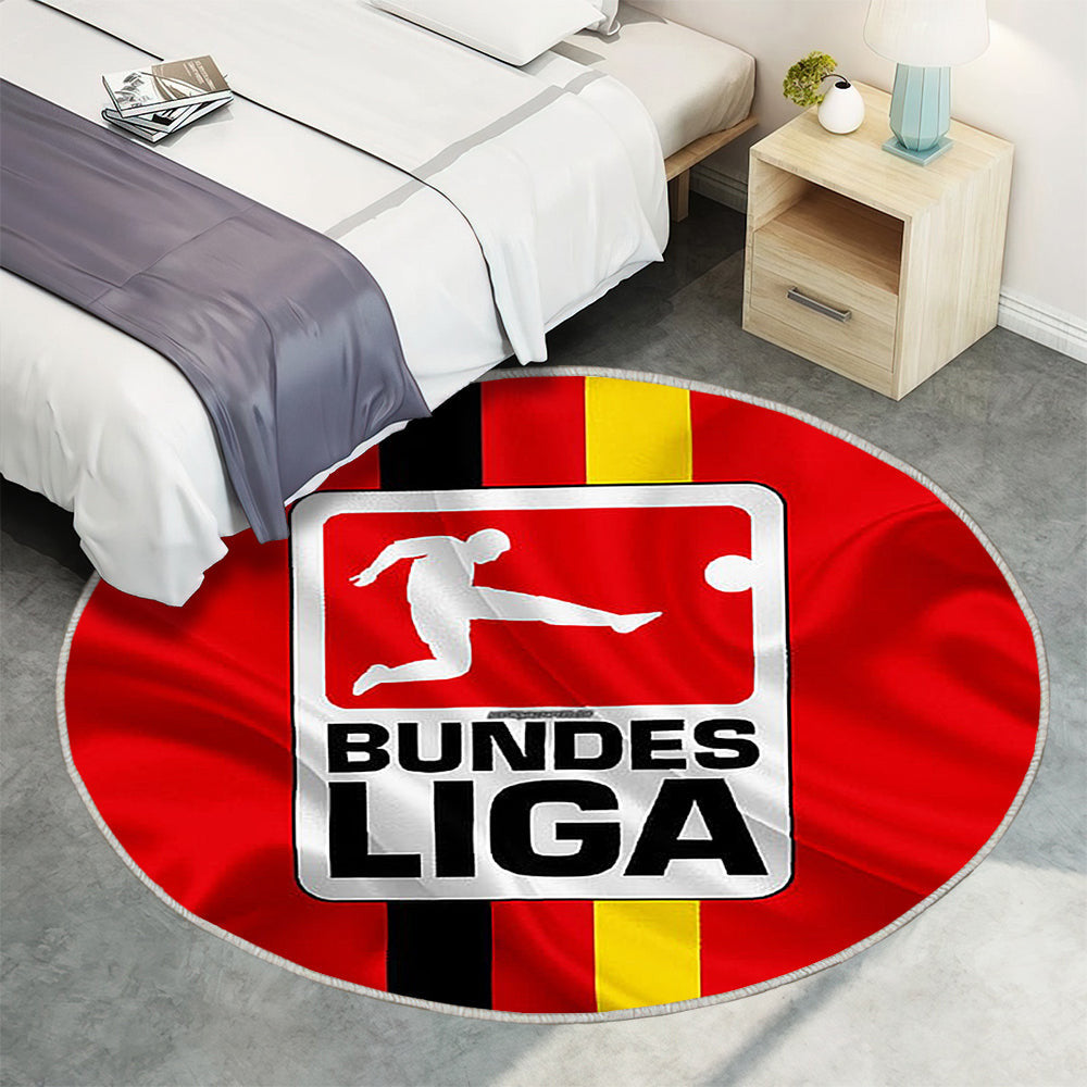 Bundesliga Teppich Rund, Teppiche - Seideneffekt Outdoor Teppich Rund, Deutsche Fußball Liga Teppich Wohnzimmer, Carpet, Rug