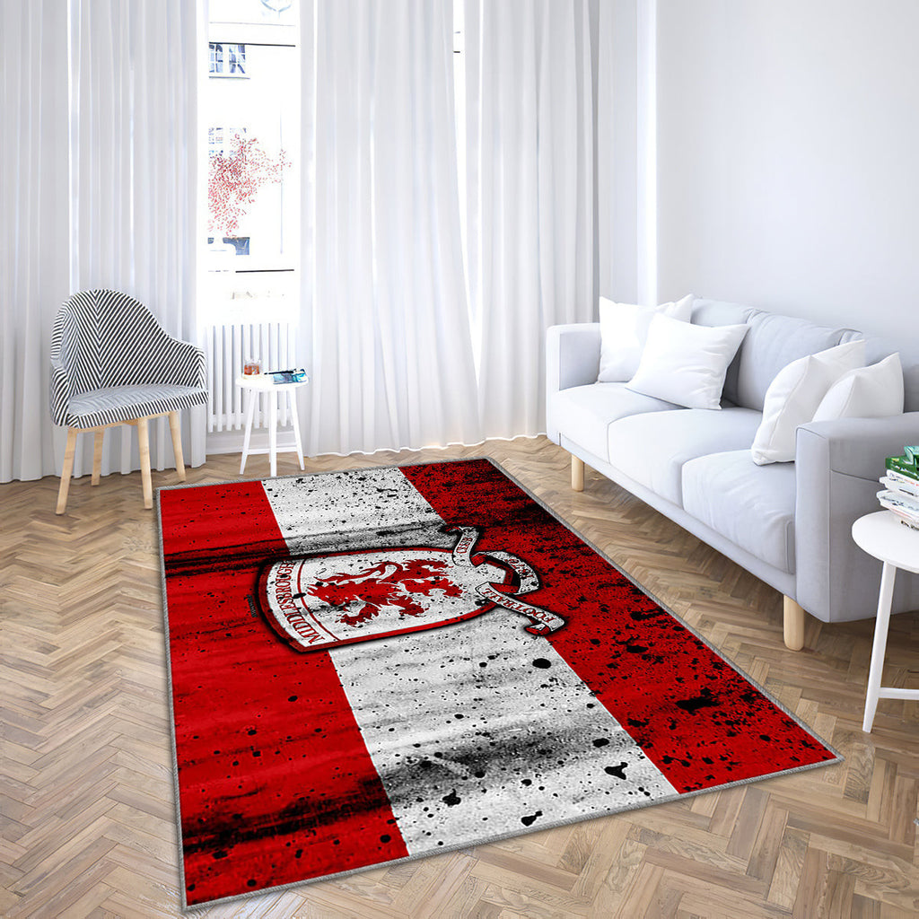 FC Middlesbrough Teppich, Teppiche – Grunge Outdoor-Teppich, Wohnzimmerteppich, Küchenteppich, Kinderzimmer, modern