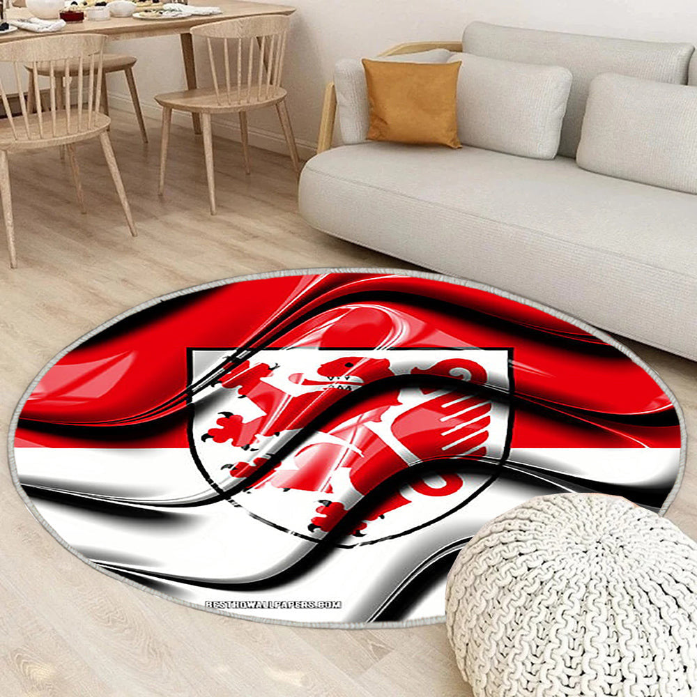 Braunschweig Flaggenstädte Deutschlands Teppich Rund, Teppiche - Europa Outdoor Teppich Rund, Flagge Von Braunschweig Teppich Wohnzimmer, Carpet, Rug