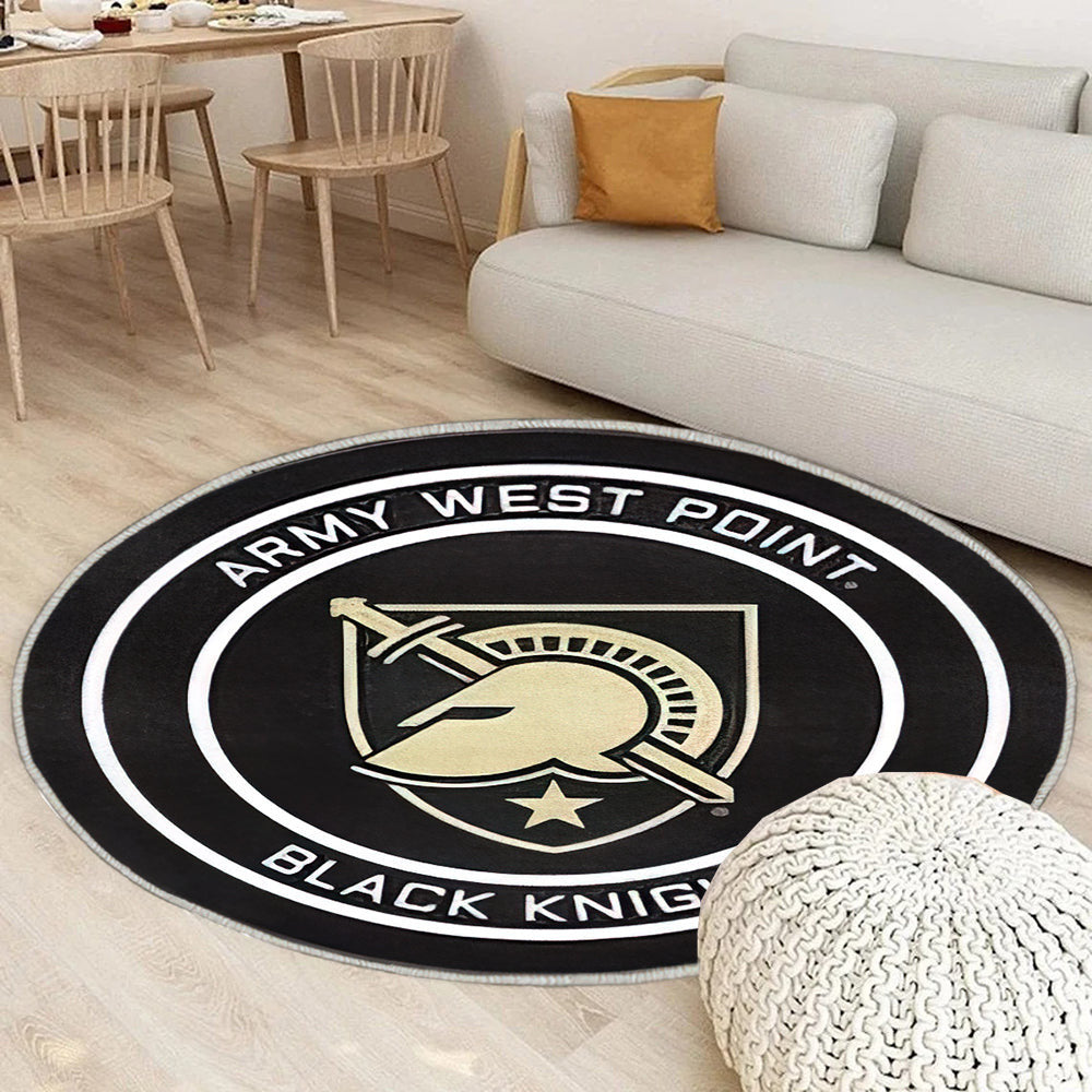 Army West Point Black Knights Hockeypuck Teppich Rund, Teppiche - Outdoor Teppich Rund, Teppich Wohnzimmer, Carpet, Rug