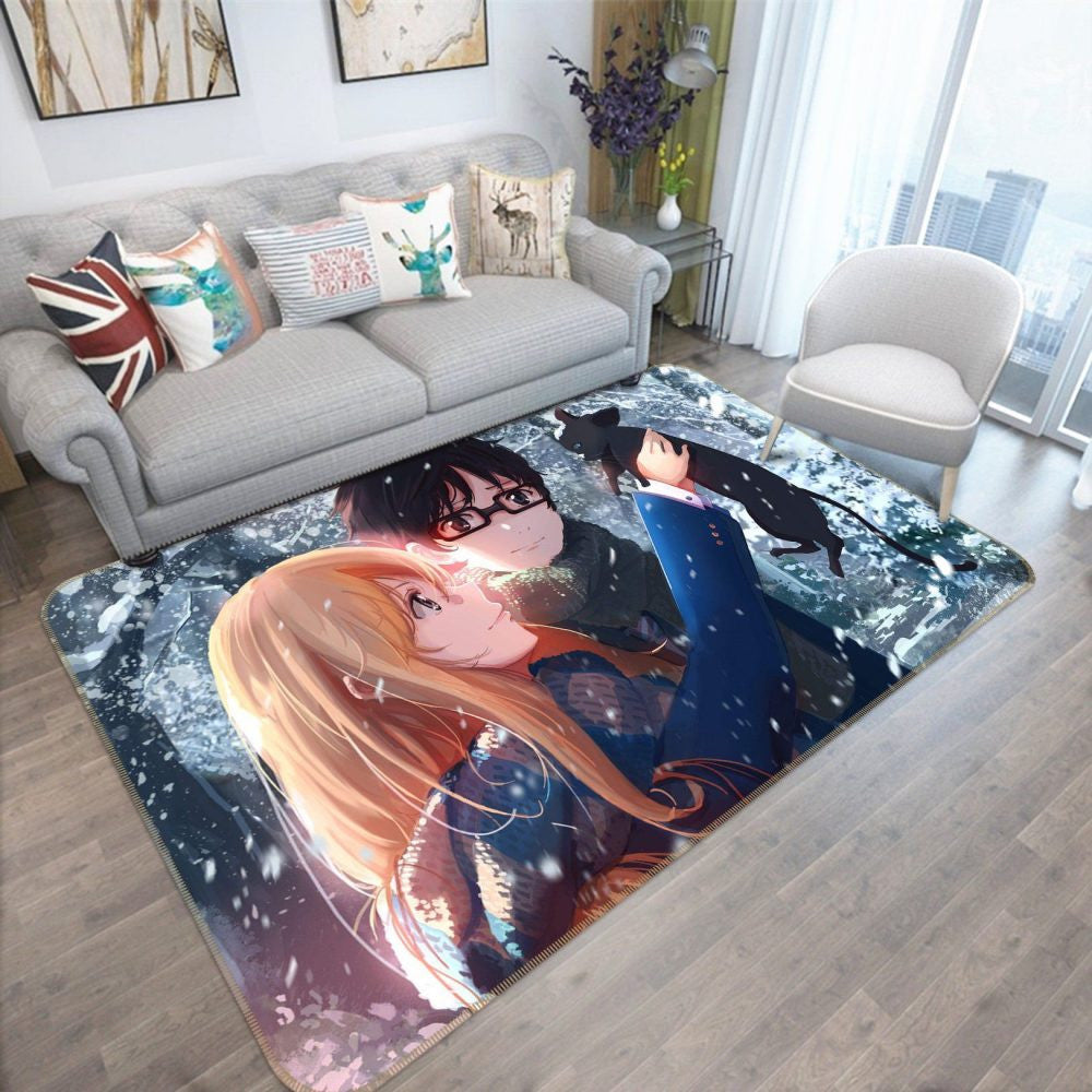 Your Lie In April Anime 2 Teppich, Teppiche - Outdoor Teppich, Teppich Wohnzimmer, Küchenteppich, Kinderzimmer, Modern