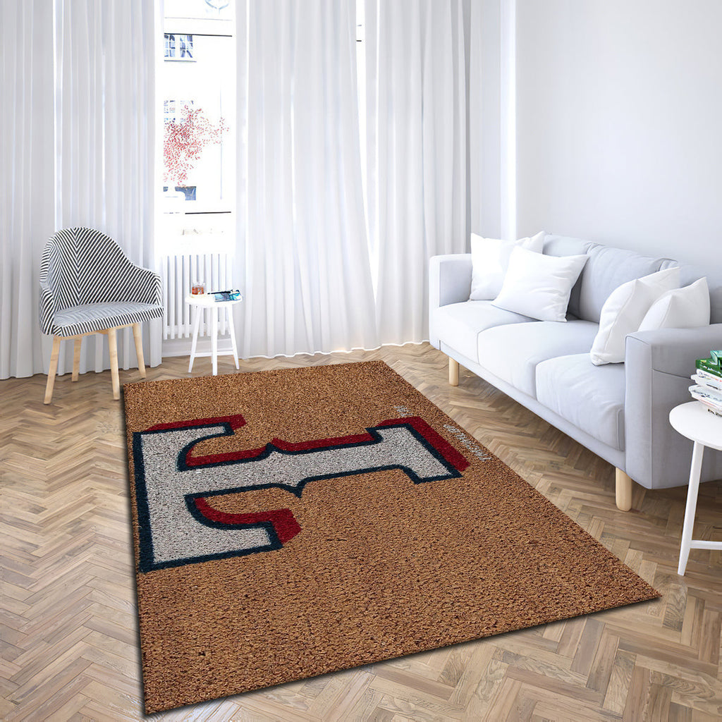 Texas Rangers Logo Coir teppich, teppiche - aus Kokosfaser outdoor teppich, teppich wohnzimmer , Küchenteppich, kinderzimmer, modern