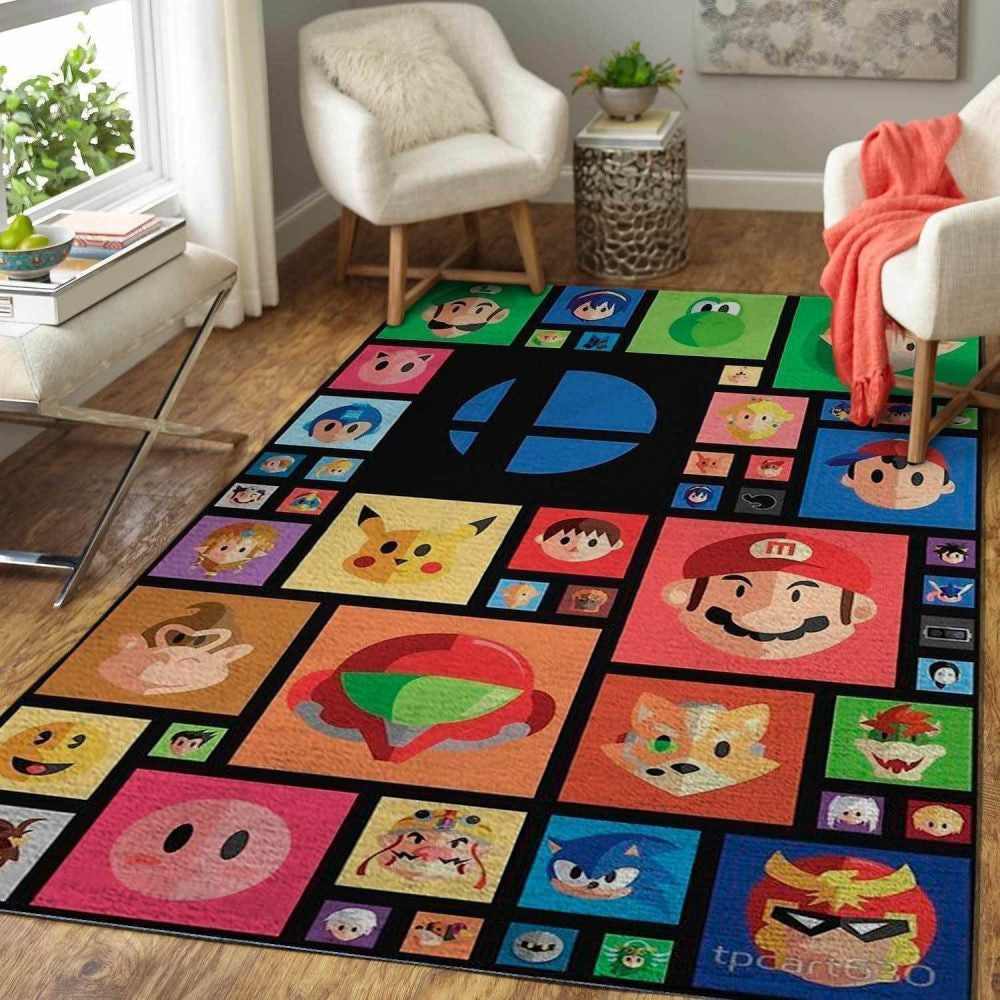 Super Smash Bros Ultimate Teppich, Teppiche - Outdoor Teppich, Teppich Wohnzimmer, Küchenteppich, Kinderzimmer, Modern