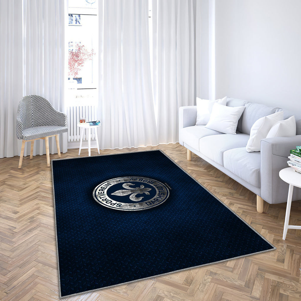 Darmstadt 98 Fc Teppich, Teppiche - Blaues Metall Outdoor Teppich, Teppich Wohnzimmer, Küchenteppich, Kinderzimmer, Modern